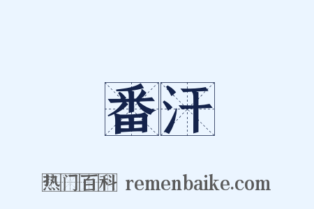 番汗是什么意思的图片